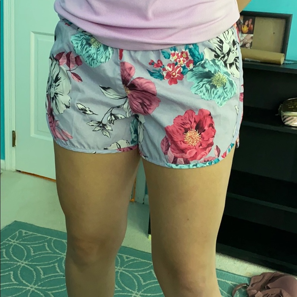 Floral running shorts